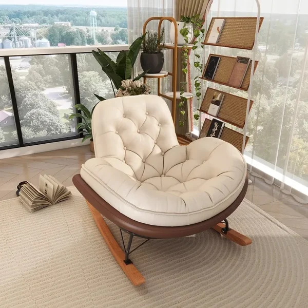 Living Room Lazy Sofa Rocking Chair Can Lie Down or Sleep in Bedroom Single Lounge Chair Home Balcony Leisure Chair Tatami Chair - Image 3